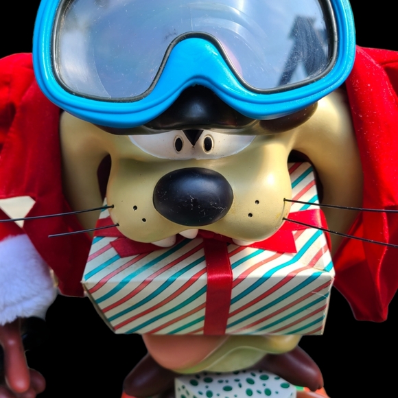 RARE VINTAGE LOONEY TUNES CHRISTMAS SANTA TAZ ANAMATRONIC SKIING 1997 - Picture 5 of 11